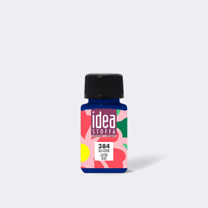 Акриловая краска по ткани "Idea Stoffa" синий блестящий 60 ml sela