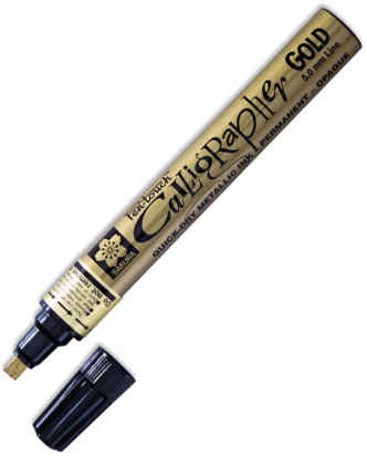 Маркер "Calligrapher" золотой толстый