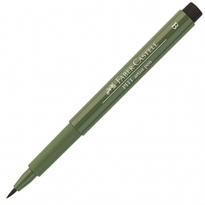 Ручка капиллярная Рitt Pen brush, темно-зеленый хром sela