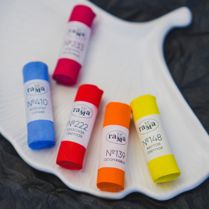 Пастель художественная, 12 цветов, картон. упак.