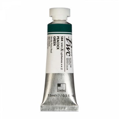 Акварельная краска "Pwc" 584 зеленый павлин 15 мл