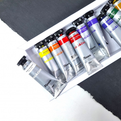 Набор гуашь художественная Pinax, 12цв. в тубах 15 мл, картон