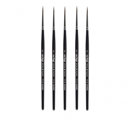 Набор кистей "VanGogh 171" белка круглая, ручка короткая №2, 5шт Набор кистей "VanGogh 171" белка круглая, ручка короткая №2, 5шт