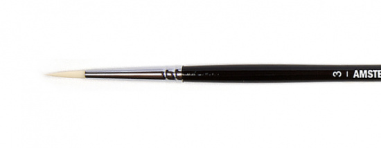 Кисть для акрила "Amsterdam 351" жесткая синтетика круглая, ручка длинная №3