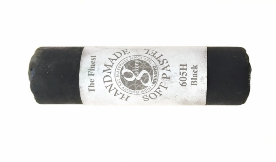 Пастель сухая мягкая круглая ручной работы №605, черный