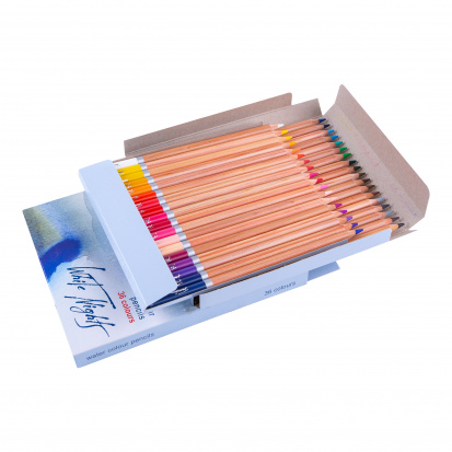 Набор акварельных карандашей "Белые Ночи", 36 цветов, в картонной коробке