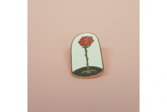 Значок эмалированный, Маленький принц. Роза sela25