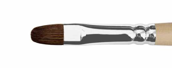 Кисть ушной волос овал, длинная ручка "1У39" №12, для акварели Кисть ушной волос овал, длинная ручка "1У39" №12, для акварели