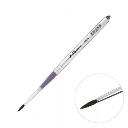 Кисть в футляре, карманная, круглая №2, соболь