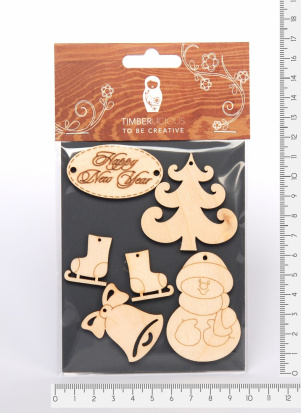 Набор заготовок для декорирования Winter3 фанера 10х14см Набор заготовок для декорирования Winter3 фанера 10х14см