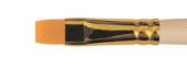 Кисть синтетика плоская, длинная ручка "1322" №16 для масла, акрила, гуаши, темперы