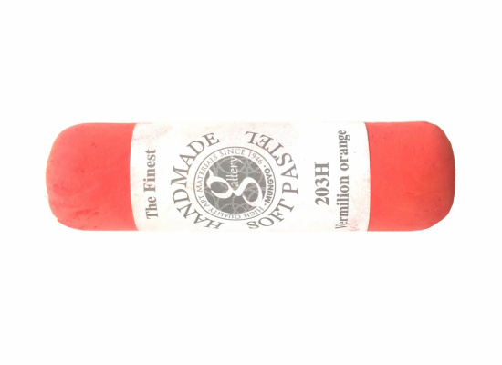 Пастель сухая мягкая круглая ручной работы №203, ярко-оранжевый