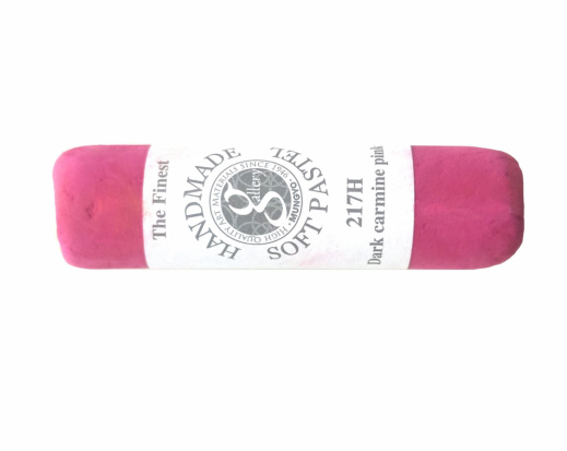 Пастель сухая мягкая круглая ручной работы №217, темно-карминно-розовый