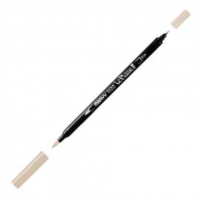 Маркер-кисть двусторонняя "Le Plume II", кисть и ручка 0,5мм, рыжевато коричневый sela25