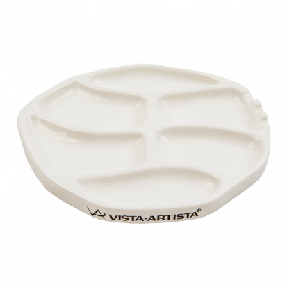 Палитра, керамическая, 6 ячеек, 15x16см, ручная работа