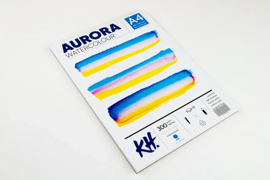 Альбом-склейка для акварели Aurora Cold А4 12 л 300 г/м² 100% целлюлоза