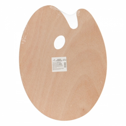 Палитра деревянная, МДФ, 30x40см, овальная