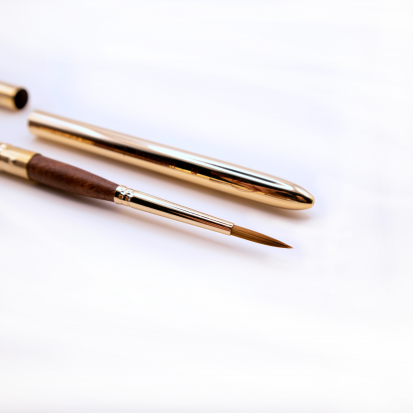 Кисть художественная "Классика", им. колонка, двухстороняя  круглая, №3 и №6, складная ручка