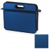 Сумка пластиковая, А4+, 390х315х70мм, на молнии, внешний карман, фактура бисер, синяя