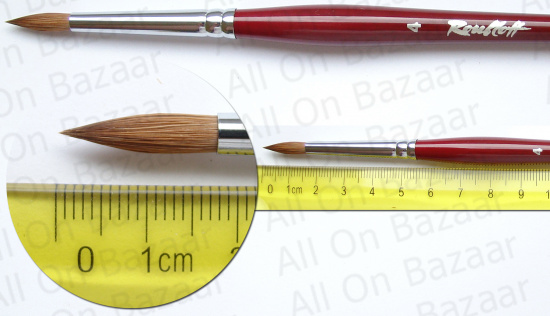 Кисть колонок круглый короткая ручка "AK13R" №4 для дизайна ногтей