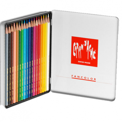 Набор акварельных карандашей, "Fancolor", 18цв, металл Набор акварельных карандашей, "Fancolor", 18цв, металл