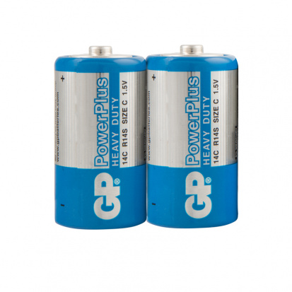 Батарейка GP PowerPlus C (R14) 14G солевая, 2шт упак.