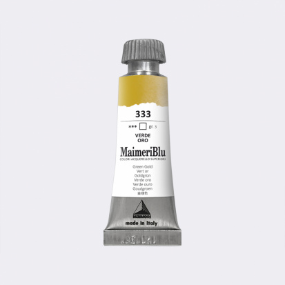 Акварель "Maimeri Blu" монопигментная, туба 12мл, Золотисто-зеленый 