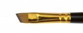 Кисть синтетика (имитация колонка) скошенная, короткая ручка "1S65" №12, для масла, акрила, гуаши