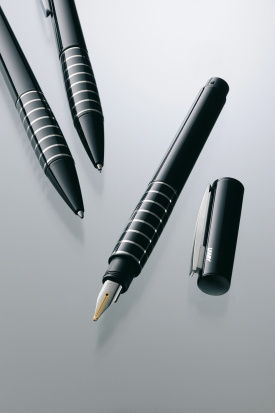 Чернильный роллер 398 "Accent", Лак/кольца, M63, черный стержень