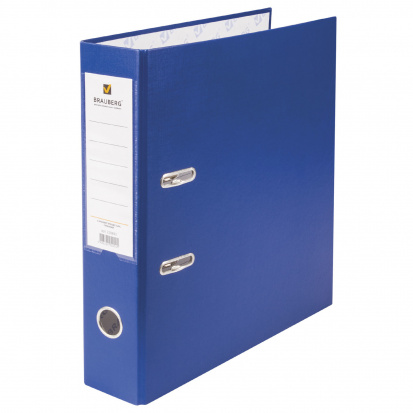 Папка-регистратор с покрытием из ПВХ, 70мм, синяя