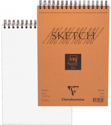 Блокнот Sketch для набросков  А4 100л 90г/м2, белая бумага