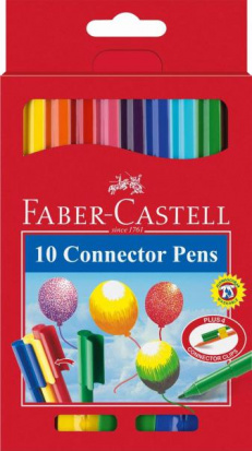 Фломастеры с клипом, 10 цветов