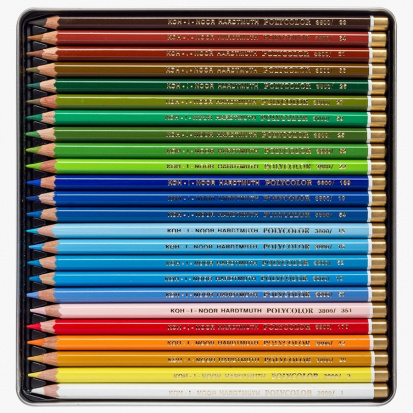 Набор цветных карандашей "Polycolor" Landscape Colours, набор 24 цв., метал. кор.