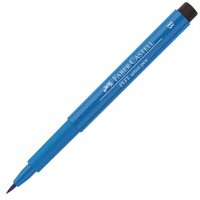 Ручка капиллярная Рitt Pen brush, сине-серый sela