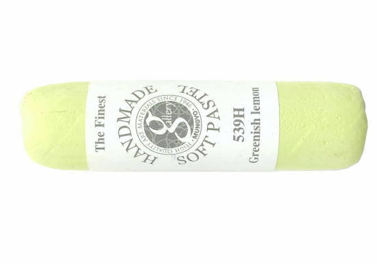 Пастель сухая мягкая круглая ручной работы №539, лимонно-зеленый