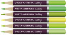 Набор цветных карандашей Vista Artista "Gallery" светло-зелёные оттенки, 6шт
