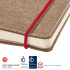 Блокнот "senseBook" Red Rubber S, 9x14см линейка на резинке обл. композиционная кожа
