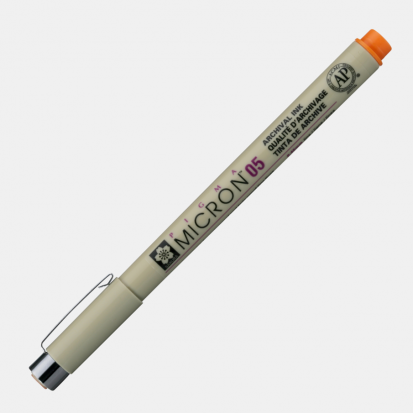 Ручка капиллярная "Pigma Micron" 0.45мм, Оранжевый