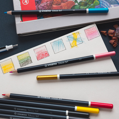 Набор цветных карандашей "Schwan Art", 48 цветов, в металле sela