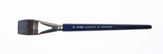 Кисть для акварели "VanGogh 122" белка сибирская плоская ручка короткая №30