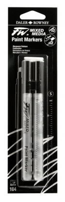 УЦЕНКА Набор маркеров Daler Rowney "FW Artists" 2XSM 1-3Mm Ch+Nbs 2шт