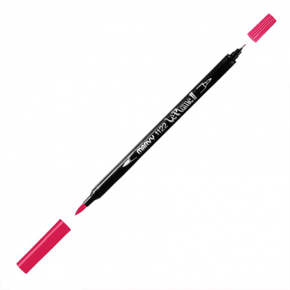 Маркер-кисть двусторонняя "Le Plume II", кисть и ручка 0,5мм, вишневый