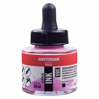 Чернила акриловые Amsterdam, цвет розовый квинакридон светлый