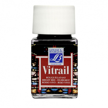 Краска "Vitrail" глубоко красный 50мл