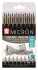 Набор капиллярных ручек "Pigma Micron", 8шт черный + brush + PN
