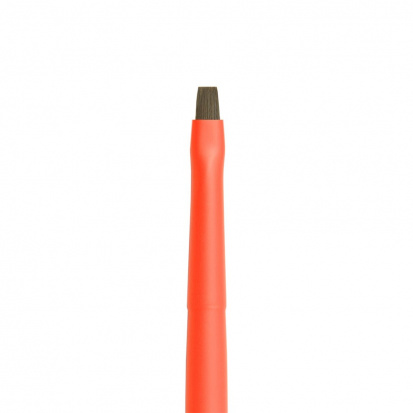 Кисть "Aqua Red flat", соболь-микс плоская, обойма soft-touch, ручка короткая красная №6