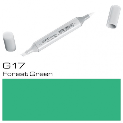 Маркер спиртовой двусторонний Copic "Sketch", цвет №G17 зеленый лес