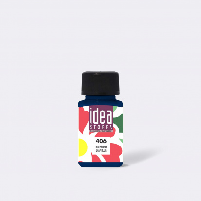 Акриловая краска по ткани "Idea Stoffa" синий темный 60 ml