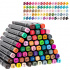 Набор маркеров для скетчинга Deli 70800-80 двойной пиш. наконечник 80цв. пластиковая коробка 