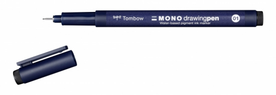 Линер капиллярная ручка "Mono" drawing pen, ширина линии 01, черный
